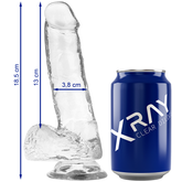 X RAY - TRANSPARENT COCK WITH BALLS 18.5 CM -O- 3.8 CM